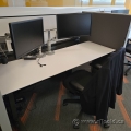 Knoll Power White Sit-Stand Straight Office Desk, 70" x 23" Knoll Power White Sit-Stand Straight Office Desk, 70" x 23"
